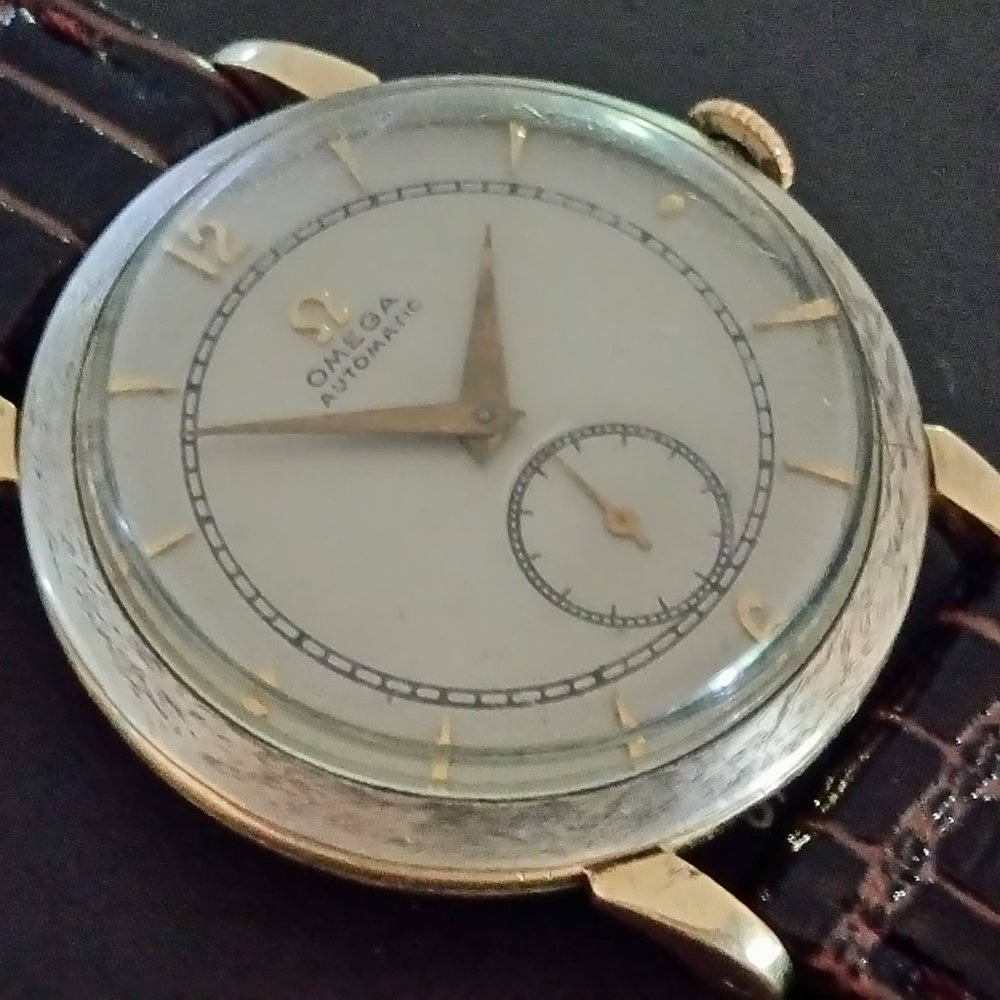 RARE 40's Omega Bumper Automatic 14K Gold Watch - Picture 5 of 11